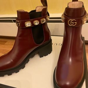 Gucci Magnum Calf Vintage Bordeaux boots NEVER WORN